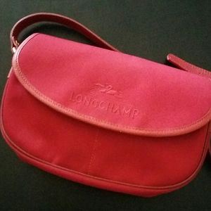 Longchamp Leather Trim Crossbody Shoulder Bag